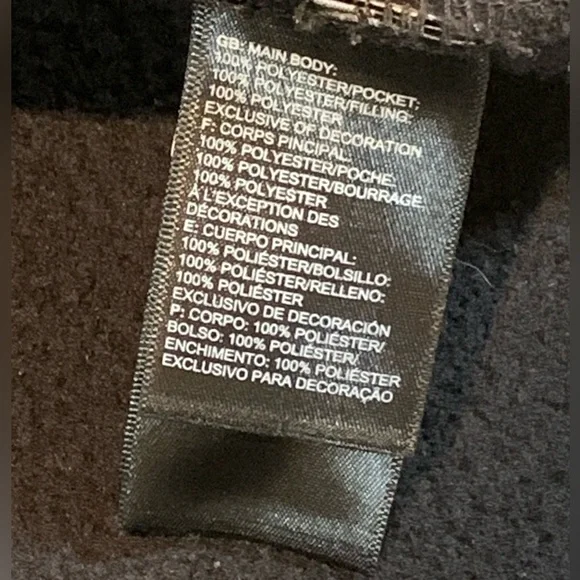 The North Face Women's Black Zip Up Jacket with Hood Size Large Fleece Pockets - Picture 14 of 16